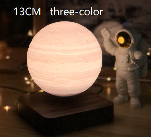 Lampe Lumora™ MoonGlow 3D – Lune Flottante 14cm Tactile Bois Premium
