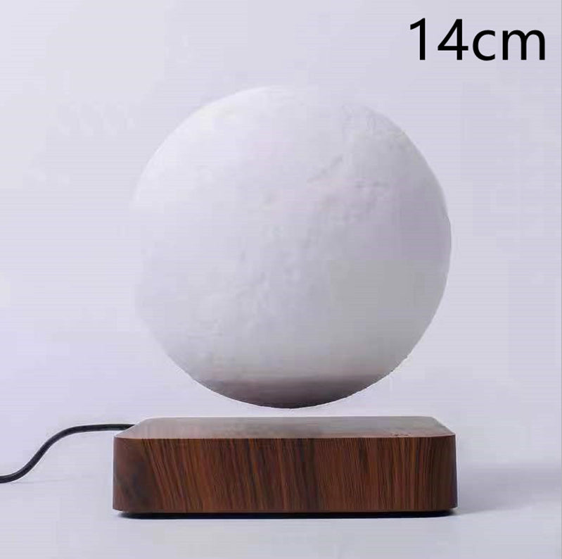 Lampe Lumora™ MoonGlow 3D – Lune Flottante 14cm Tactile Bois Premium
